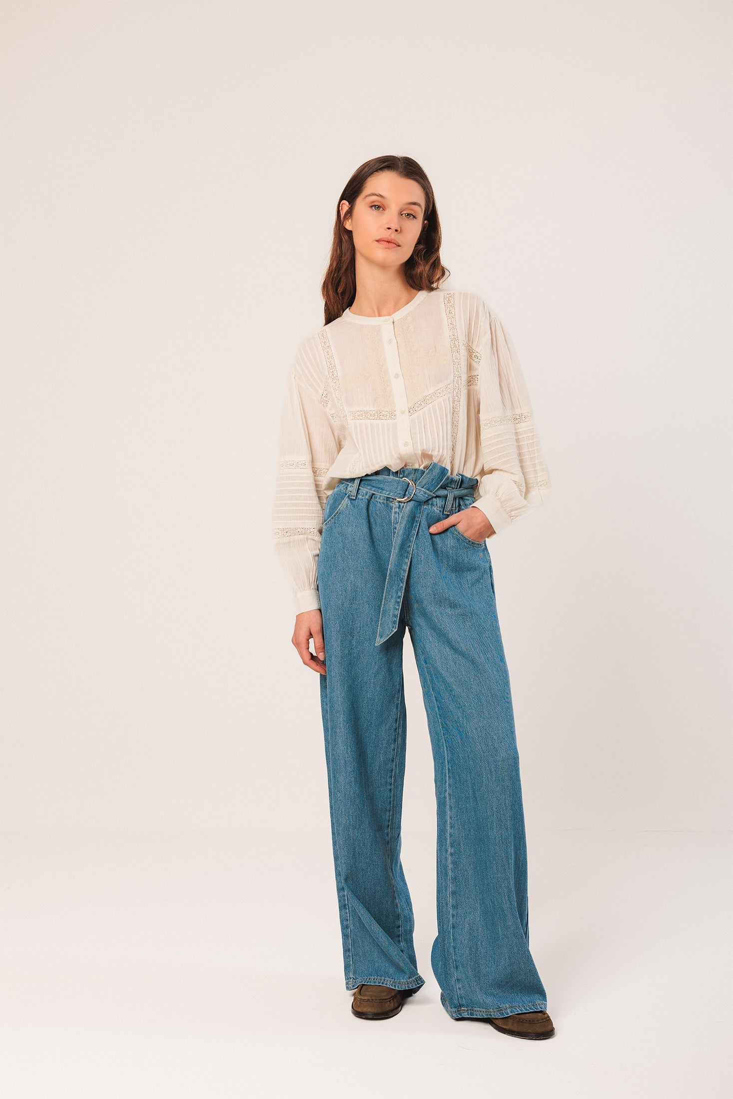 Denim Lyocell Pants Blue