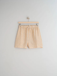Tricolor Stripe Shorts White/Light Orange