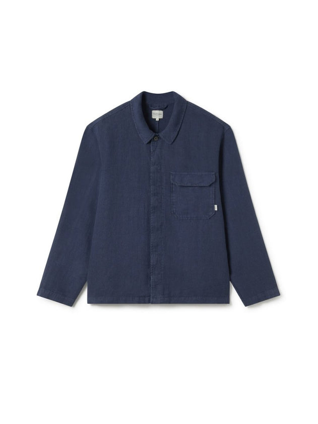 Walpole Overshirt Navy Blue - IVALO.COM