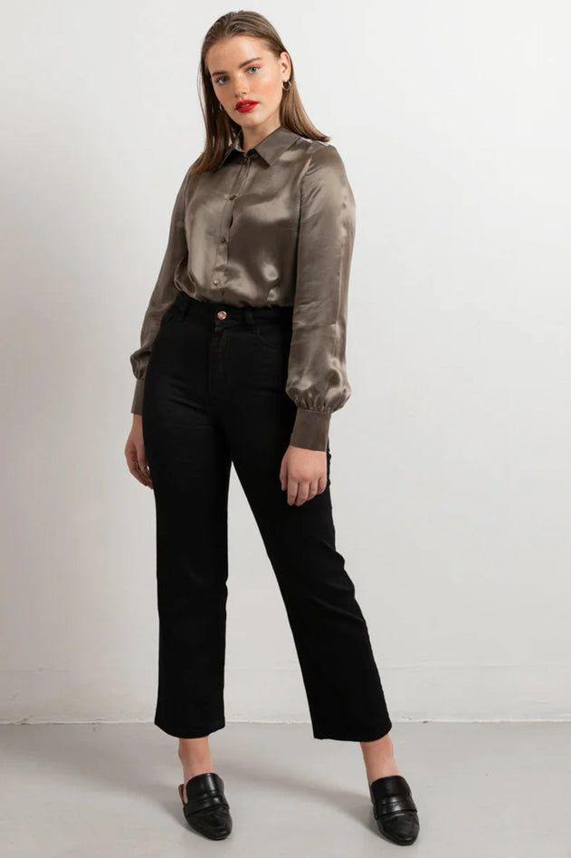 Wide Leg Jeans Black - Studio Heijne
