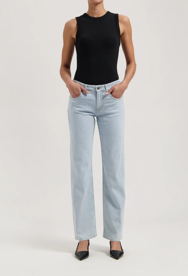 Carry Mid Straight Jeans Light Stone