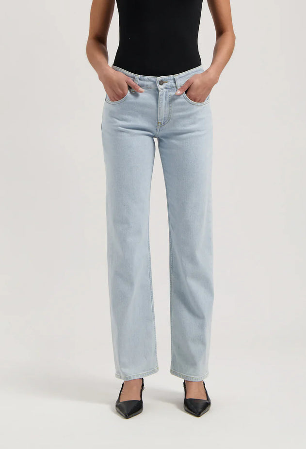 Carry Mid Straight Jeans Light Stone