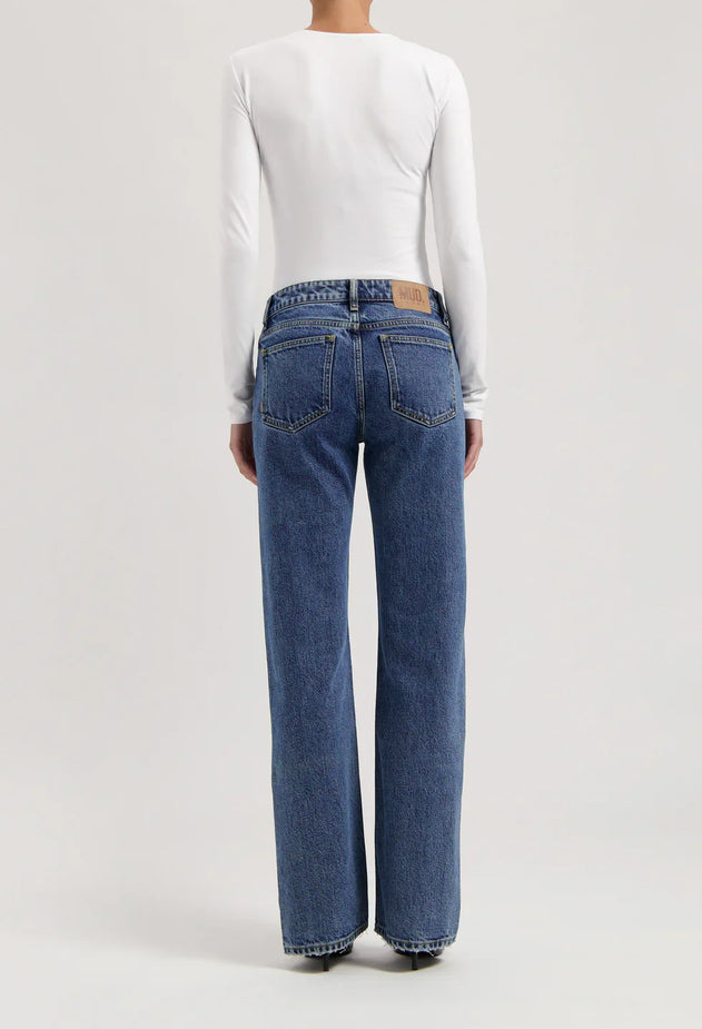 Carry Mid Straight Jeans Stone Vintage