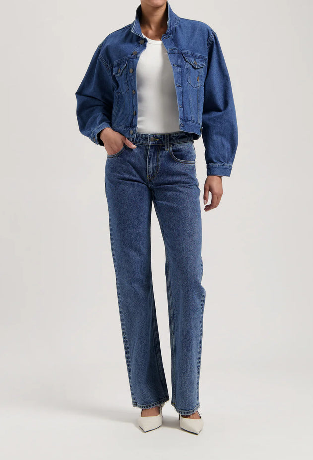 Carry Mid Straight Jeans Stone Vintage