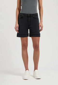 Luna Mid Denim Shorts Black Vintage