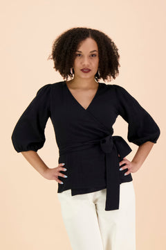 Wrap Blouse Black