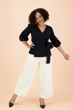 Wrap Blouse Black