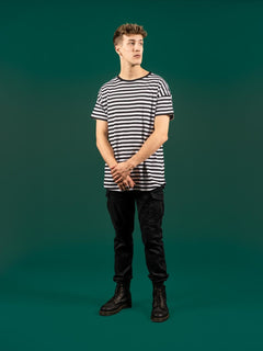 Muisto Long T-Shirt Black/White Stripe