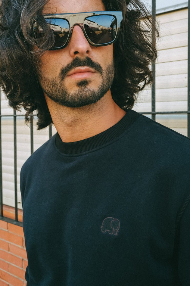 Trendsplant Luomupuuvilla Collegepaita Musta 