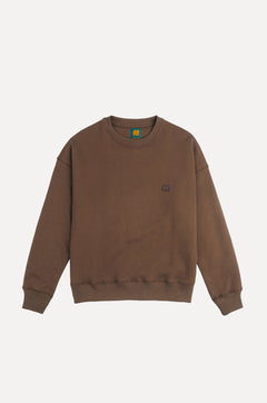 Naisten Orgaaninen Essential Oversized Collegepaita Kaakaonruskea
