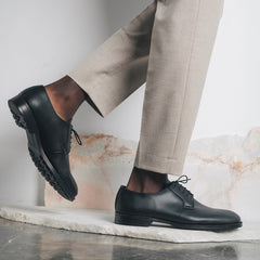 Mikel Vegan Plain Blucher Musta