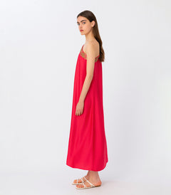 One-Shoulder Maxi Mekko Punainen