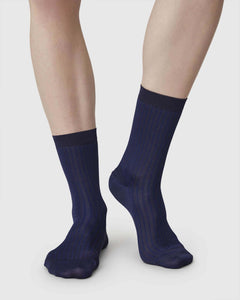 Alexa Silk Touch Socks Navy