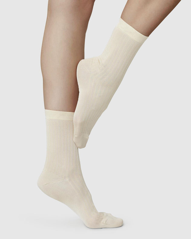 Alexa Silk Touch Socks Cream