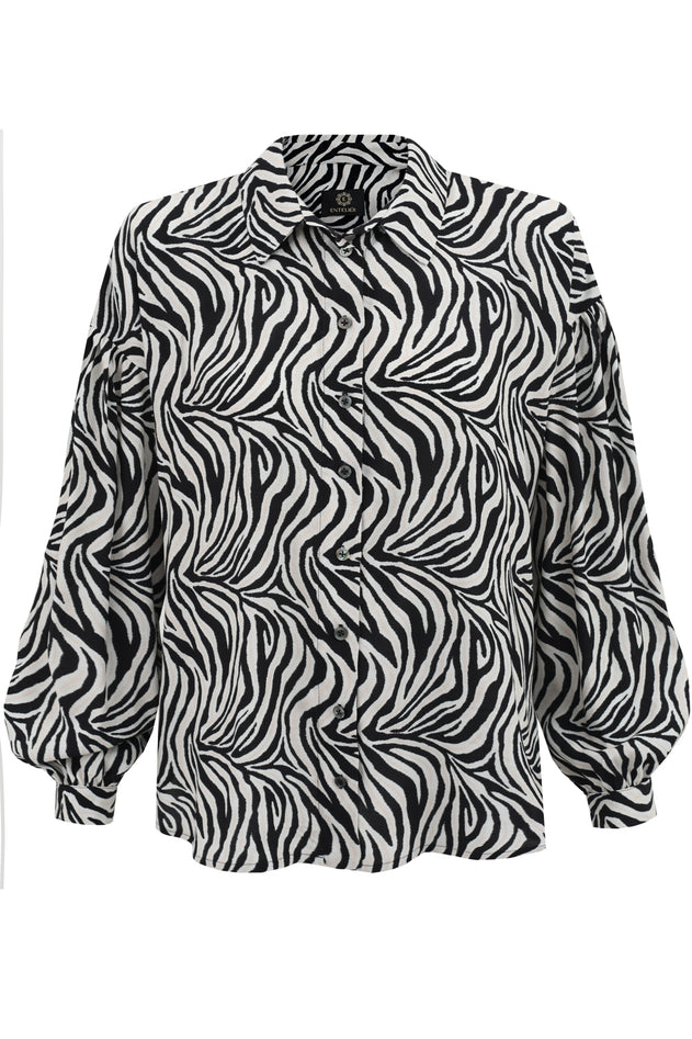 Geometric Kauluspaita Zebra
