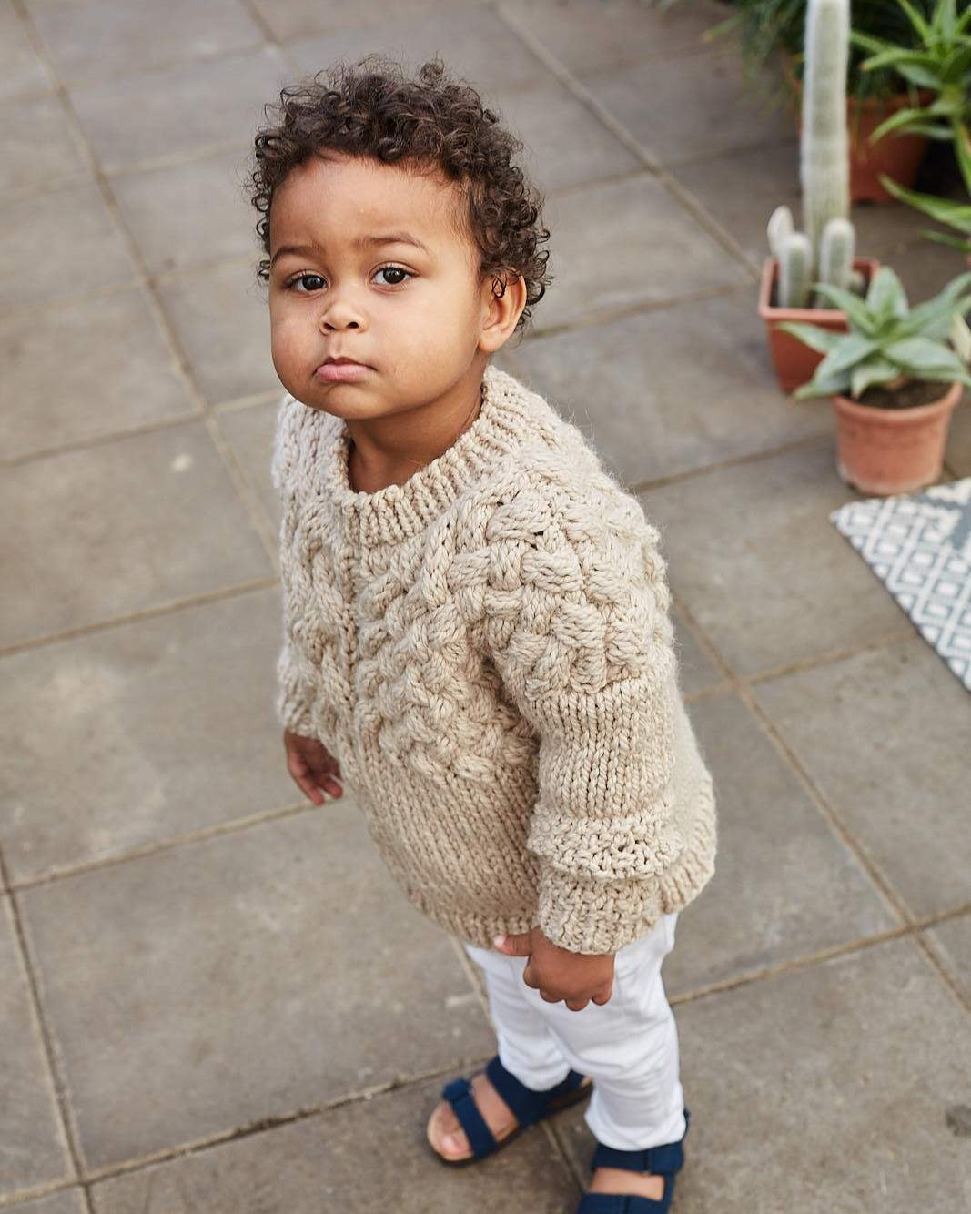 Lasten Heartbreaker Villapaita Beige 