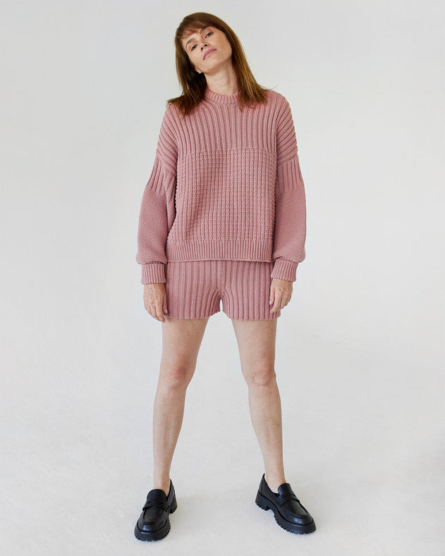 Pilnatis Cotton Shorts Dusty Pink