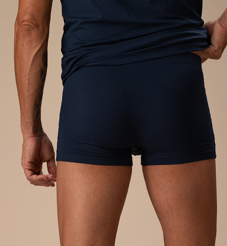 Boxer Shorts Vegetable Fiber Blue - 2 Pack