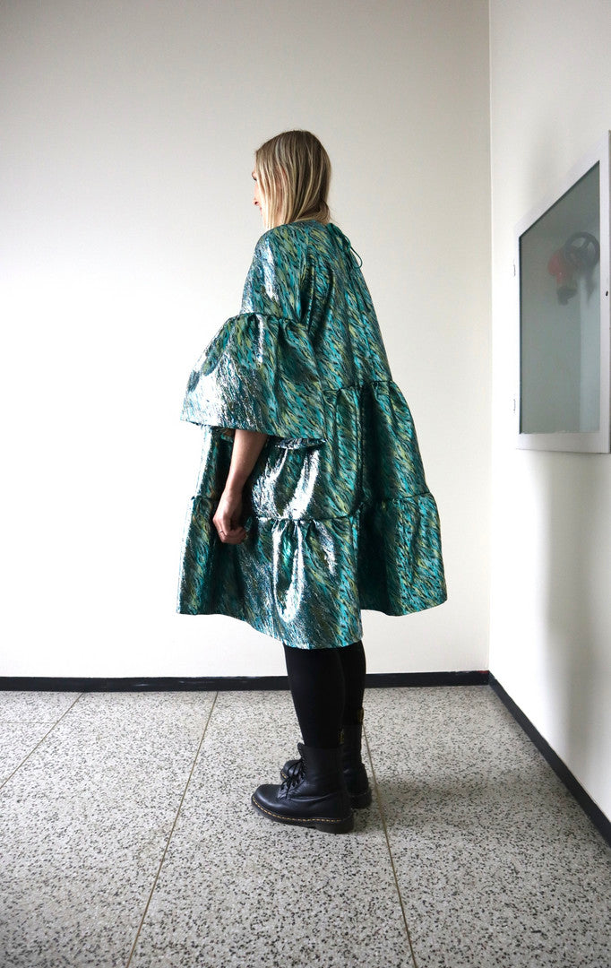 Lush mekko Vihreä Jacquard