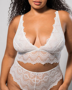 Pitsinen Plunge Bralette Toppi Blanche Valkoinen