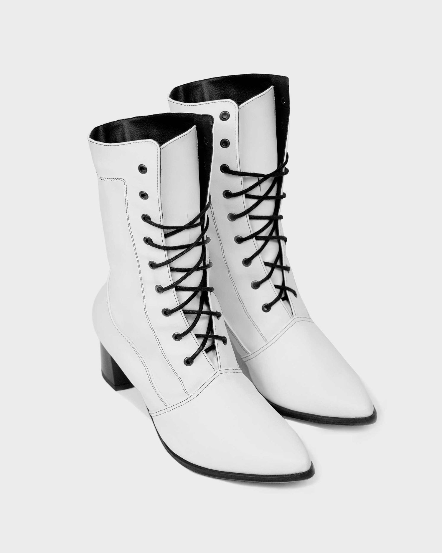 High Boots Cactus Leather Boots White