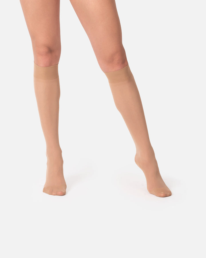Hēdoïne - The Tame Nude Knee High Socks 30 Denier (2 pairs)