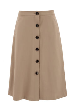 Button Skirt Beige