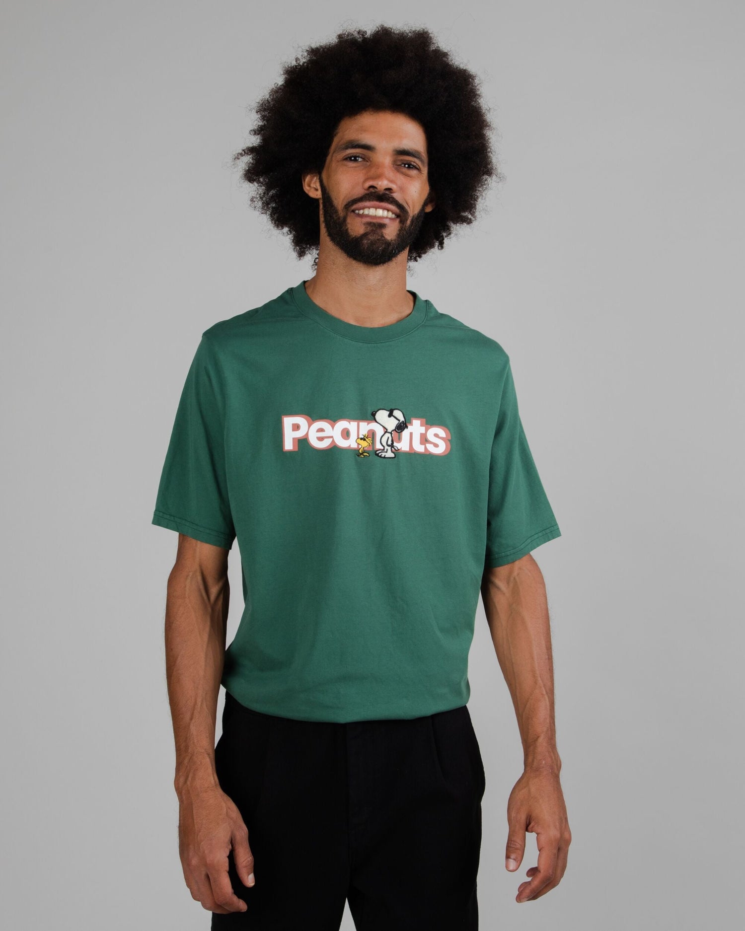 Peanuts Snoopy ja Woodstock t-paita Vihreä