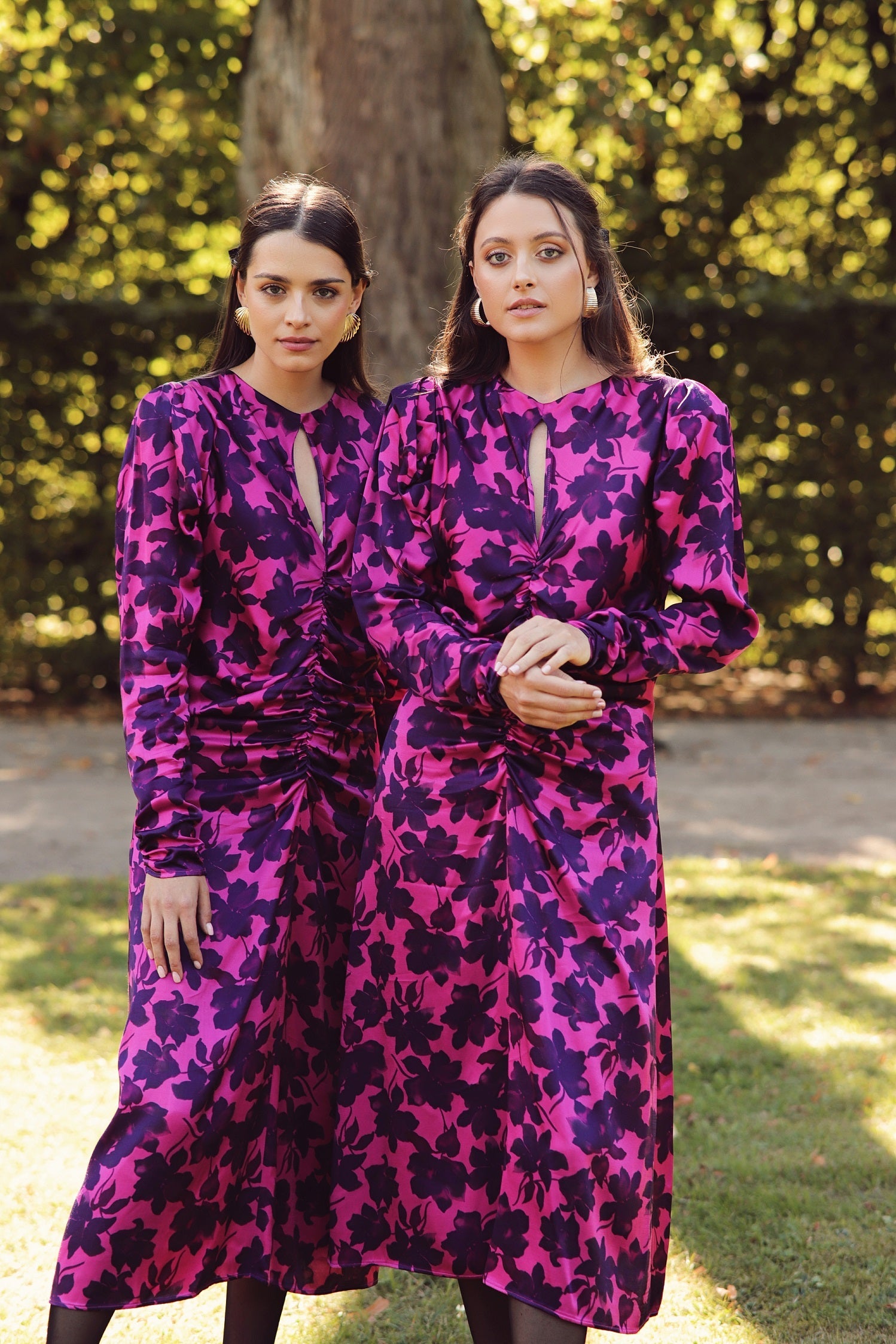 Layla Fuksia Kukkamekko