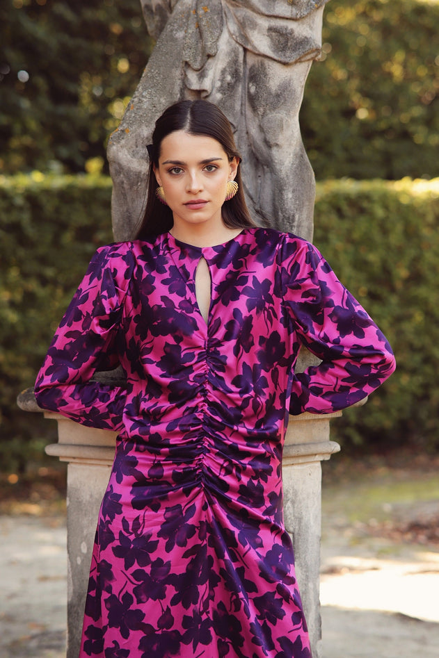 Layla Fuksia Kukkamekko