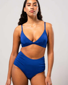 Korkeavyötäröinen Bikinialaosa Cobalt Blue