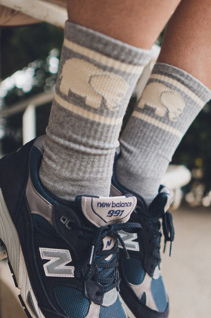 Harmaat Orgaaninen Puuvilla Urheilusukat