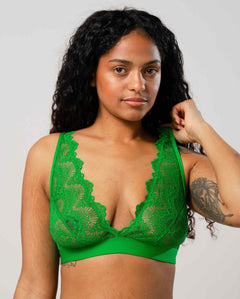 Pitsi Plunge Bralette Vihreä Muratti