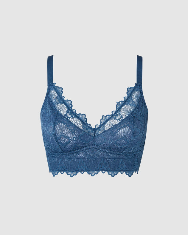 Lace Support+ Bralette Faded Blue