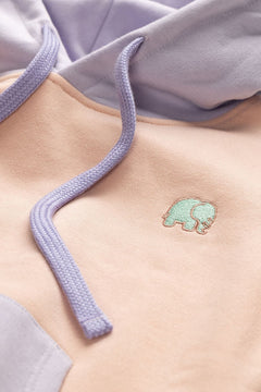 Kids' Color Block Hoodie Pale Pink