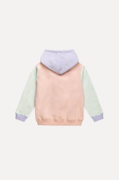 Kids' Color Block Hoodie Pale Pink