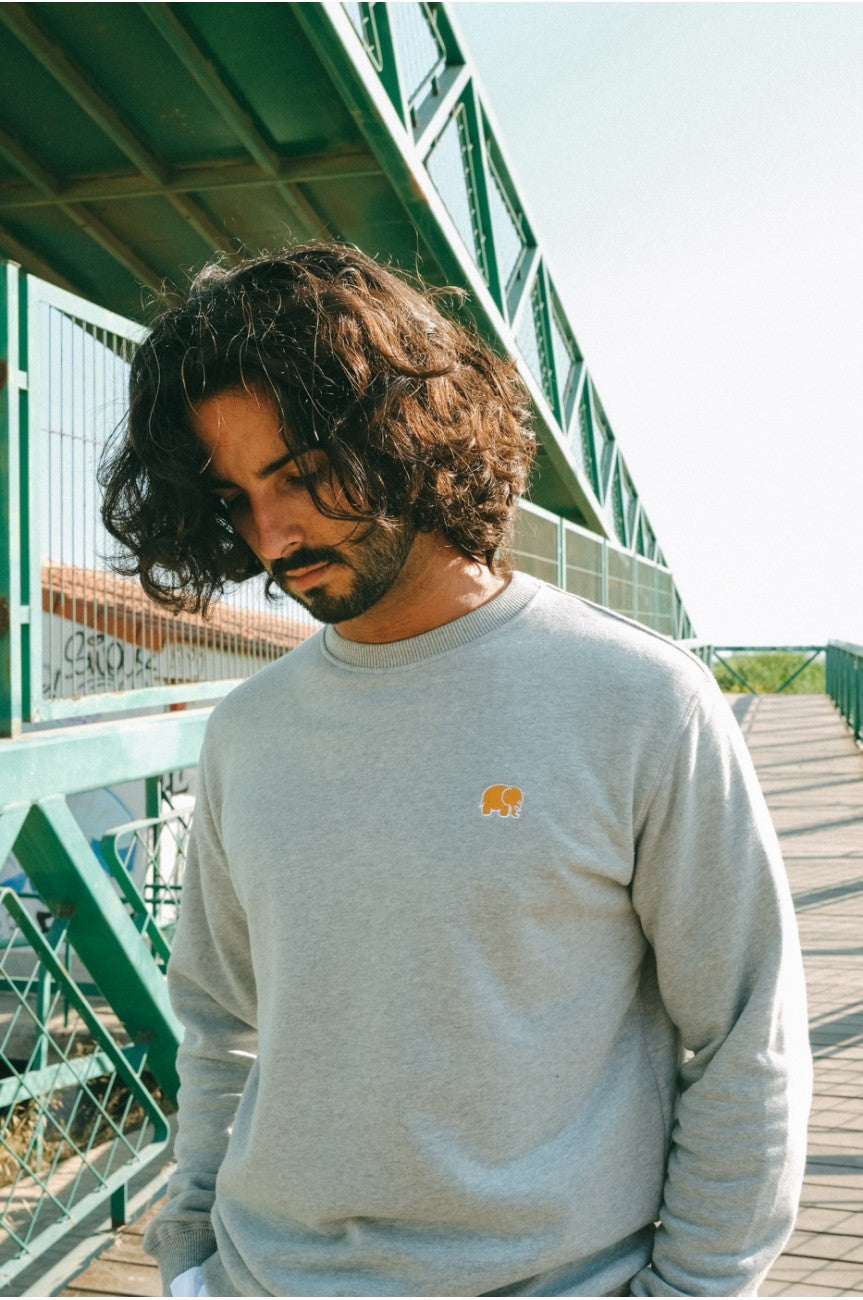 Orgaaninen Essential Collegepaita Kanervanharmaa