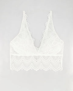 Pitsinen Plunge Bralette Toppi Blanche Valkoinen