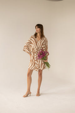 Pareo Dress Zebra Caramel