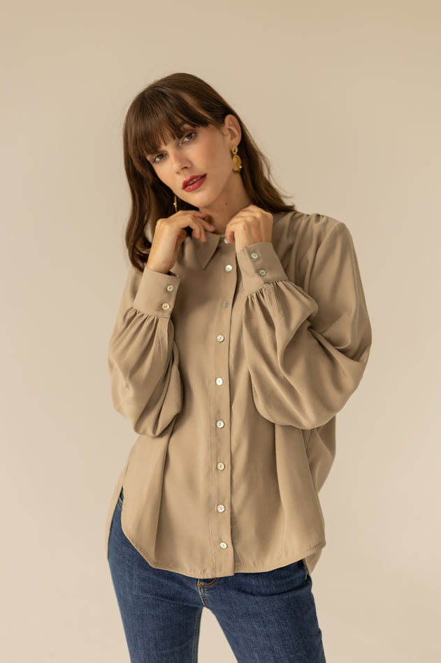 Noel Kauluspaita Beige