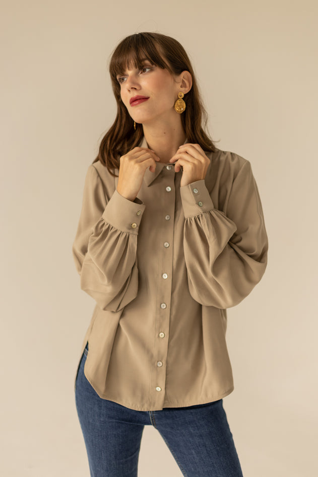 Noel Kauluspaita Beige