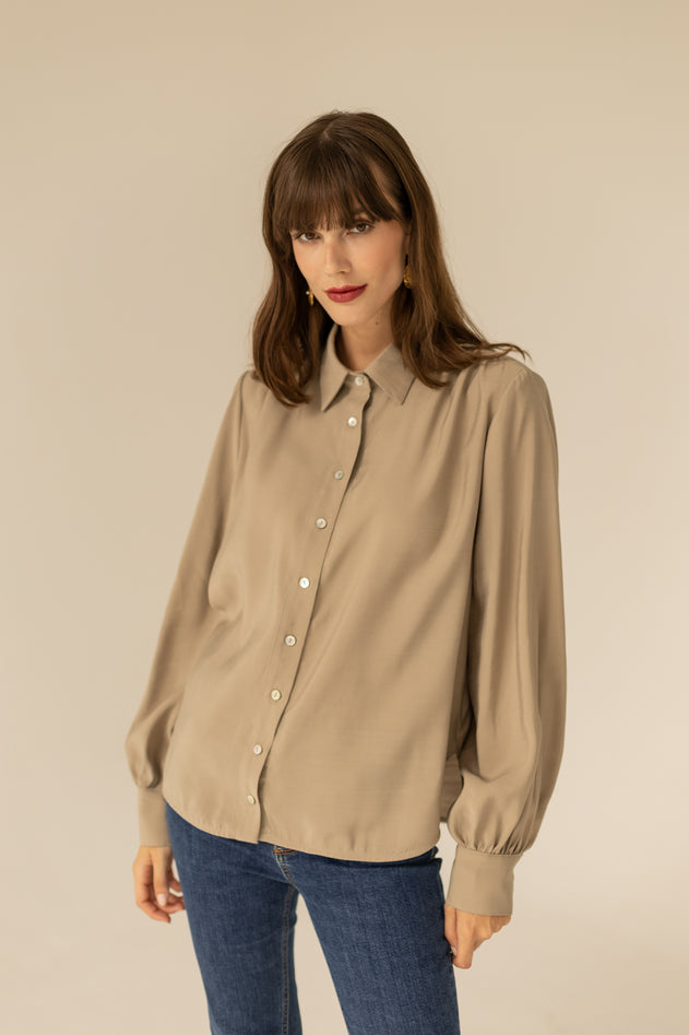 Noel Kauluspaita Beige