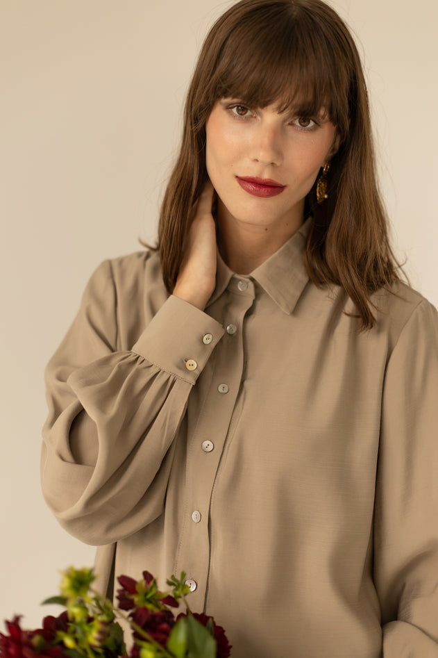 Noel Kauluspaita Beige