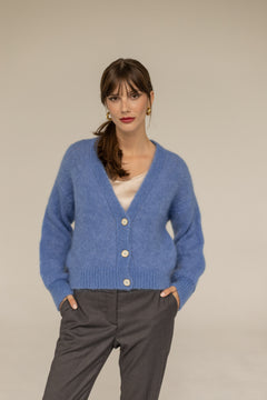 Mia Mohair Cardigan Blue