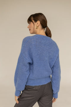 Mia Mohair Cardigan Blue