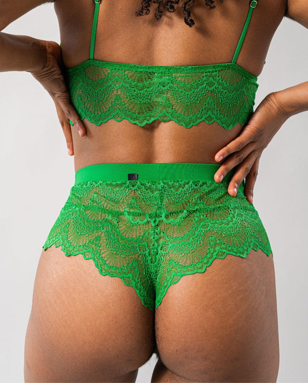 Lace Highwaist String Green Ivy