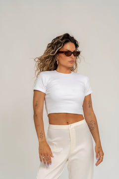 GS Cropped T-Shirt White