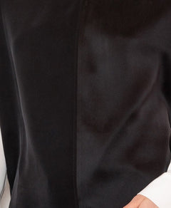 Revolution Short Sleeve Round Neck Silk Top Black