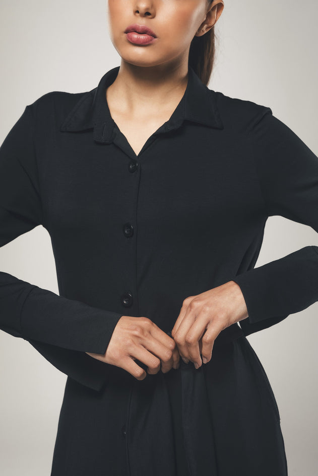 Maxi paitamekko mustana