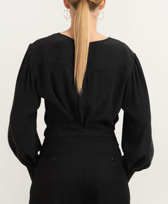 Blaze Silk Blouse Black